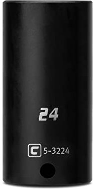 Capri Tools 24 mm Deep Impact Socket, 3/8-Inch Drive, 6-Point, Metric