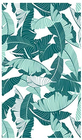 Große Strandtücher Badetuch Schnell Trocknend Wasseraufnahme Extra Microfiber Badezimmer Handtücher für Kinder,Damen,Männer 70 x150cm (Tropisches Grünes Blatt)