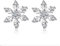 Zolkamery Silber Schneeflocke Ohrringe für Damen, 925 Sterling Silber 8mm * 8mm Ohrstecker, Small Sleeper Allergenfrei Ohrringe, Weihnachten Geschenk für Frau Freundin Tochter, Kommt mit Geschenk-Box
