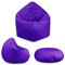 BuBiBag - 2in1 Sitzsack Bodenkissen - Outdoor Sitzsäcke Indoor Beanbag in 32 Farben und 3 Größen - Sitzkissen für Kinder und Erwachsene (100 cm Durchmesser, Lila)