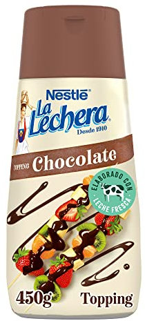 NESTLÉ LA LECHERA Topping Chocolate Botella Sirve Fácil 450g