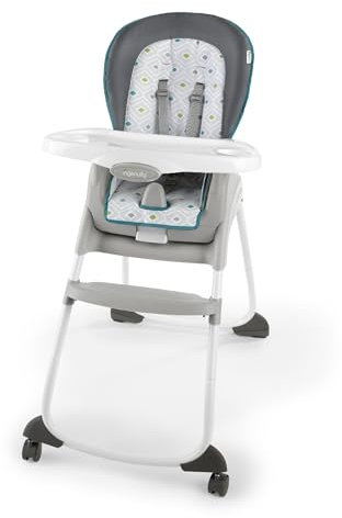 Ingenuity Nash Trio 3-in-1 Hochstuhl, Kleinkinderstuhl und Sitzerhöhung. wächst mit, einfach zu reinigen, mit Sicherheitsgurt und Sitzpolster