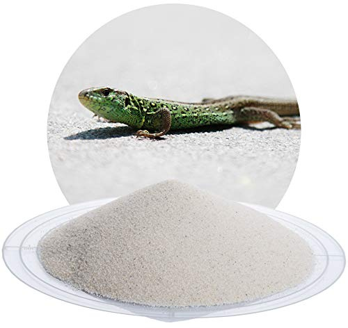 Schicker Mineral Terrariensand weiß 0,2-0,5 mm 25 kg, hochrein | Kantengerundet, gewaschen und hocherhitzt, frei von organischen Stoffen, keimfrei, sofort einsetzbar, Terrariumkies