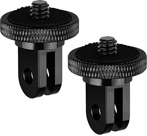 Adaptateur de Trépied en Aluminium 1/4-20 Support de Caméra Adaptateur Montage Compatible avec Les Caméras d'action GoPro Hero Sony Xiaomi Yi SJcam et Autres Accessoires Standard 1/4