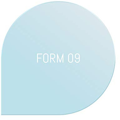 Glas Bodenplatte Funkenschutz Tropfen Form klein Ø 110cm 6mm Stärke mit Silikon Schmutzlippe ESG Einscheibensicherheitsglas für Kamin und Ofen Facettenschliff Klarglas