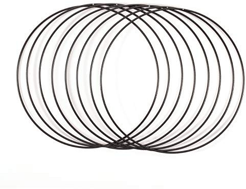 Vaessen Creative Metallringe Ø25cm, 3mm, Schwarz 8 Stücks
