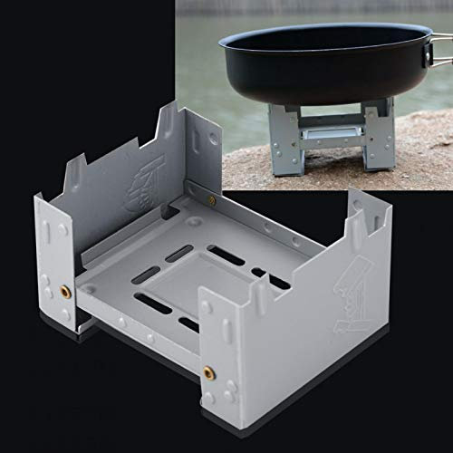 Estufa de Alcohol 95 x 75 mm Combustible de alcohol sólido Ejército al aire libre Camping Estufa de bolsillo portátil plegable Quemador