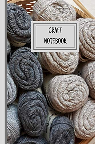 CRAFT NOTEBOOK: Craft notebook, craft journal, crochet, knitting, 120 pages, black lined with sketch