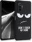 kwmobile Carcasa Compatible con Xiaomi Redmi Note 10 Pro - Funda móvil TPU - Don't Touch my Phone Blanco/Negro