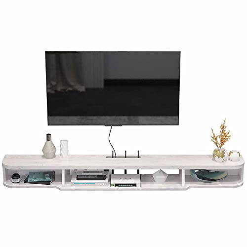 Mobile TV Sospeso, Mobile TV Pensile con 3 Scomparti Portaoggetti, Console TV Sospesa Mobili per la Casa per Soggiorno Camera da Letto/A / 120cm