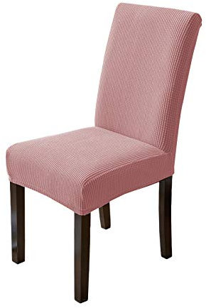 YCDZSW Coprisedia con Schienale Elasticizzato, Coprisedili da Pranzo Rimovibile,Moderno Lavabile Copertura della Sedia Universale (Rosa,2 Pezzi)