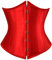 YILEEGOO Women's Corset Underbust Satin Lace Up Waist Cincher Shaper Bustier Top S-6XL (Red, Large)
