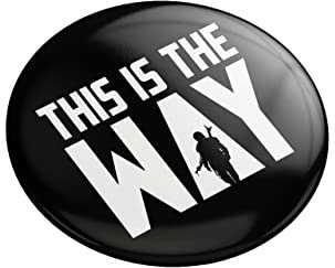 Elbenwald Button mit This is The Way Motiv für Star Wars Fans Ø 5,5 cm