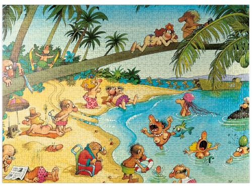 Beachies - Jean-Jacques Loup - Cartoon Classics - Premium 1000 Teile Puzzle für Erwachsene