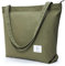 KALIDI Canvas Tasche Damen Groß Shopper Handtasche Schultertasche Mit Reißverschluss Tote Bag Umhängetasche für Schule Arbeit Einkauf Alltag Reisen