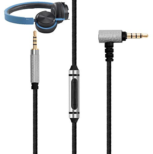 V-MOTA Y50BT Kabelkabel, kompatibel mit AKG Y50, Y40, Y40BT, Y45BT, Y500, N60NC, K845BT, K840KL, Inline-Mikrofonsteuerung, Kopfhörerkabel, funktioniert mit iOS/Android, 1,8 m