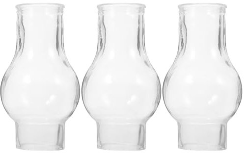 3 Stück Öllampe Glas Zylinder Lampenglas Ersatzglas Für Petroleumlampe Petroleumlampe Öllampenabdeckungen Glas Diy Retro Öllampenkugel Glasersatz Ersatzglas Zylinder