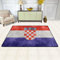 YINGD Soft Area Teppich Flagge Kroatien Flanell Teppich für Wohnzimmer rutschfest Fußmatte Waschbar Teppich (Größe: 60 x 90 cm)