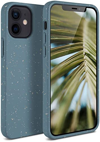 ONEFLOW Sama Sama Case kompatibel mit Apple iPhone 12 Mini – Nachhaltige Handyhülle aus Pflanzenfasern, Hülle biologisch abbaubar ohne Plastik, vegan und umweltfreundlich – Petrol