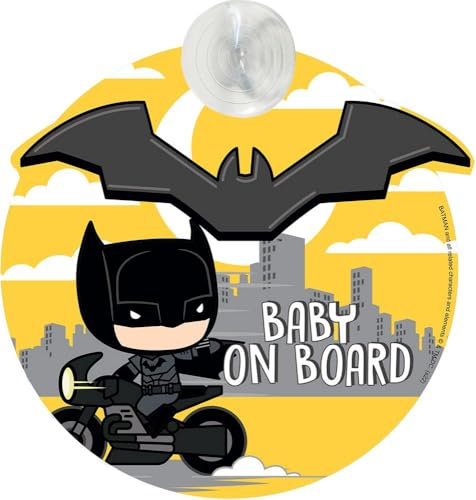 DC Comics Autoschild Baby on Board mit Grafik Batman Saugnapf