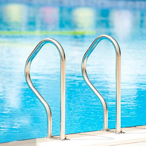 SOYALS Edelstahl-Pool-Handlauf, 1er-Set |Geschwungenes Spa-Geländer Rostfreier Pool-Haltegriff |In-Ground-Swimmingpool-Leiter-Stufen-Handlauf aus Edelstahl