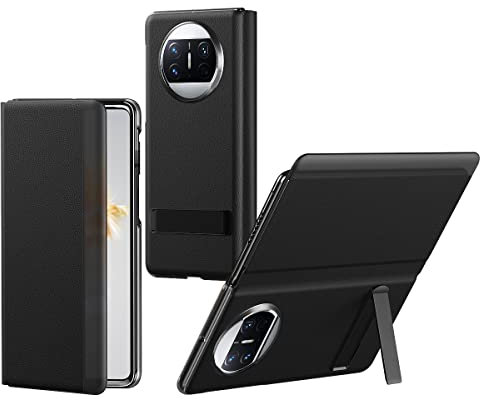 COQUE Huawei Mate X3 étui de téléphone Mobile avec Support,Protection Tout Compris Intelligent fenêtre Flip Phone Case-Noir
