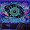 Alishomtll Schwarzlicht Wandteppich, Abstrakte Bunter Hippie Wandbehang, Psychedelic Wandtuch Aesthetic, UV Kunst für Schlafzimmer Dekoration 150x130cm