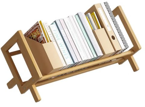 Desktop-Bücherregal for Kinder, kleines, einfaches Bücherregal mit 45°-Neigungsplatzierung for Organisieren von Büchern, Schallplatten, CDs und Geschenken (Color : A, Size : 33 * 21 * 14.5cm)