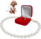 La La Pet® Abnehmbares Haustier-Hochzeitshalsband mit Ringträgerbox, Hunde-Haustier-Hochzeitshalsband mit Ringbox, Paarring-Aufbewahrungsbox für Antrag, Verlobung, Hochzeit, Party, Weiß, L