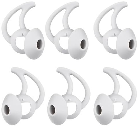 DMZHY 3 Paar Silikon-Ohrstöpsel – kompatibel mit Bose Quietcomfort & Stayhear Ohrstöpseln – Weiß, Größe L
