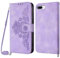 Netany Funda para iPhone 8 Plus/iPhone 7 Plus (5,5 Pulgadas) con Cuerda, Flip Billetera Funda Tapa Libro PU Cuero con Ajustable Cordón,【2 Ranuras】【Hebilla Magnética】,Funda Cuerda(Morado)
