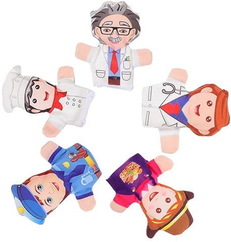 DIKACA Pcs Pädagogisches Beruf Finger Puppen Kleinkinder Geschichtenerzählen Spielzeug Set Spaß Engagieren Jungen Und Mädchen Spielzeug