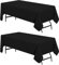 Utopia Kitchen Polyester Tischdecke 140 x 240 cm (2er-Pack, Schwarz) Maschinenwaschbare Tischdecke Ideal für Partys, Veranstaltungen, Hochzeiten und Restaurants (55 x 95 Zoll)