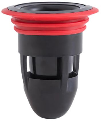 SENRISE Valvola di prevenzione del riflusso dello scarico del pavimento della doccia, tappo di scarico unidirezionale anti-odore, nero