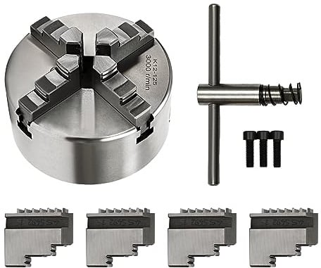 4 Backenfutter Vierbackenfutter Drehbank Chuck für Drehmaschinen, 80/125mm Drehfutter (125mm)