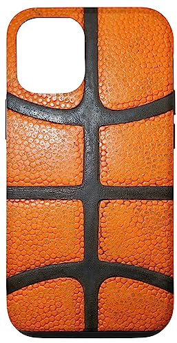 Orange Basketball Leder Muster Geschenk Hülle für iPhone 13 Pro
