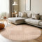Carpettex Kurzflor Hochtief Teppich - 120 cm Rund Rosa Skandi-Look - 3D Effekt Boho Muster Waschbar und Flauschig - Für Wohnzimmer, Schlafzimmer, Esszimmer und Küche