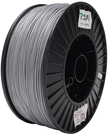 eSUN PLA+ Filament 1.75mm, 3D Drucker Filament PLA Plus, Maßgenauigkeit +/- 0.03mm, 3KG pro Spule 3D Druck Filament für 3D Drucker, Silber