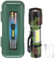 PATIKIL Linterna Led Escalable 3 Modos de Alta Luminosidad Linterna Led de Luz Blanca de Aluminio Recargable por USB para Senderismo Camping Camuflaje Verde