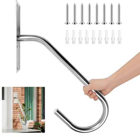60cm U-förmiger Handlauf Edelstahl für 1 bis 3 Stufen, Treppengeländer Wandhandlauf, Wandhalterung für Treppe, Garten, Veranda, Innen und Außen