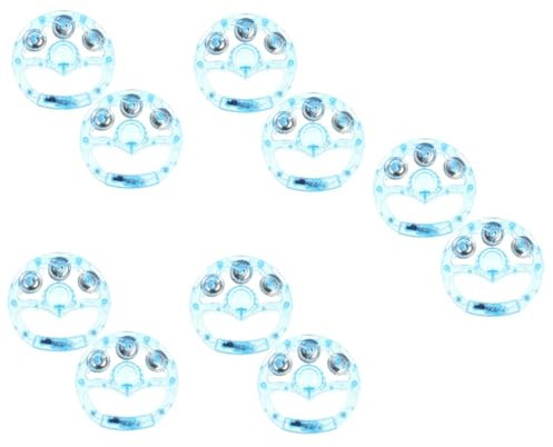 ibasenice 10 Stk Blitzrasseln Geräuschmacher Schlaginstrumente Tamburin Tambourin Tamburin Mit Lichtern Tamburin Schlaginstrument Handglühendes Tamburin Hand Tamburin Musical Plastik Blue