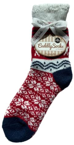 Taubert 242177588 KUSCHELSOCKEN dick Sweden 1 Paar Farbe rosso/navy/off-white