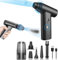 YEHOLDING Aire Comprimido Limpieza PC, Aspiradora de mano sin cable 110000RPM, Soplador de Aire Portátil, Infinitamente Ajustable,Air duster con Luz LED,Mini Aspirador para coche,PC, Hogar, Teclado