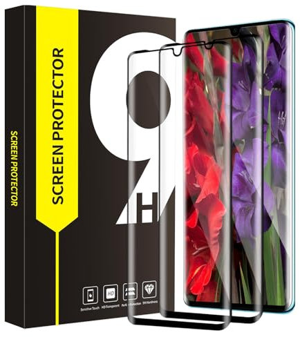 Bodyguard 2 pièces Verre Trempé pour Huawei P30 Pro 5G, Dureté 9H vitre protection, Anti Rayures, 3D Couverture Complète, pas de bulles, 0.33mm Haute définition Huawei P30 Pro protection écran