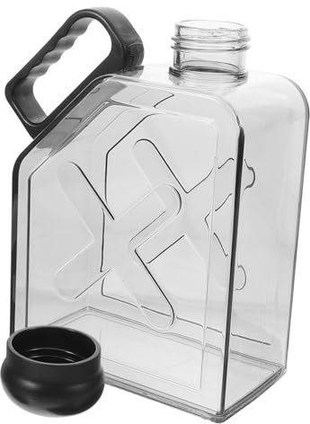 BESPORTBLE 5pièces Bouteille Eau Plate Réutilisable Plastique pour Sport Gourde Portable Étanche pour Boissons Flacon De Voyage Pratique avec Effet De Fermeture Noir