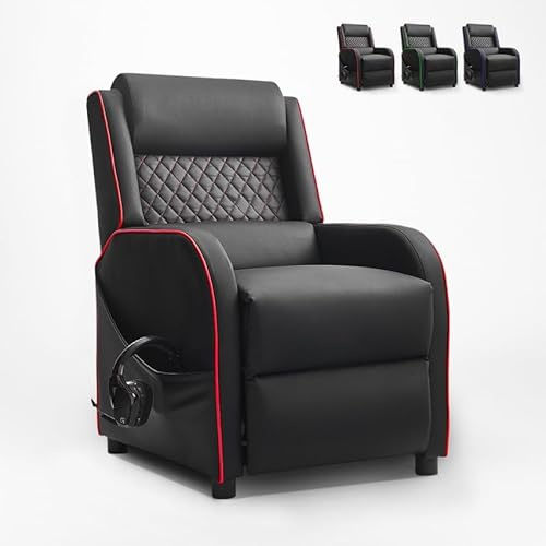 Produce Shop Fauteuil Gaming inclinable Ergonomique avec Repose-Pieds en Similicuir Challenge - Rouge