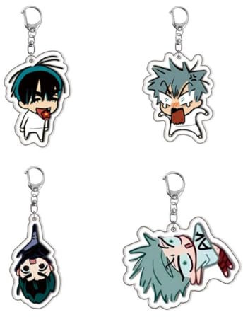Aliens Stage Porte-clés 4pcs LucaHyuna Figurine Imprimée Acrylique Porte-clés MiziSua,IvanTill Pendentif Sac À Clés Accessoires