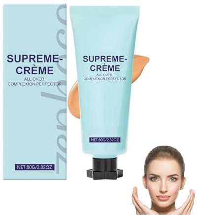 All-Over Complexion Perfector,Long Lasting Concealer Covers blemishes,CC Cream Foundation,Hydrating Full Coverage Concealer Cream,Waterproof & Transfer-Resistant Skin Tint,80g/2.82 Oz (Medium)