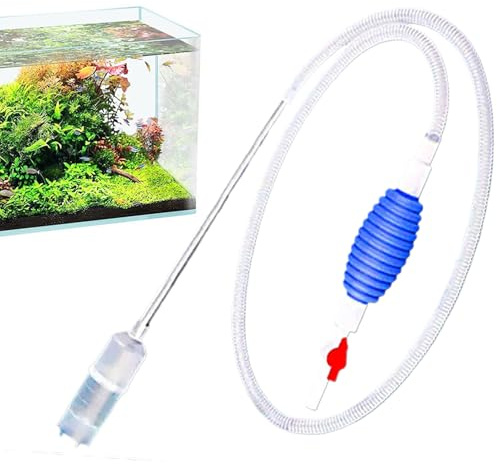 jamgeery Aquarium Mulmglocke Mit Schlauch | Siphon Aquarium Kiesreiniger | Reinigungszubehör Für Anfänger Goldfisch Guppy Schildkröten Reptilien Gartenteich
