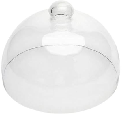 rockible Copertura per Torta in Vetro, Coperchio per Torta Rotonda per Piastra Da Dessert Di Frutta, Campana Trasparente per Pasticceria per Dessert, Formaggio, Muffin, Caramelle, 15x20.8 Cm